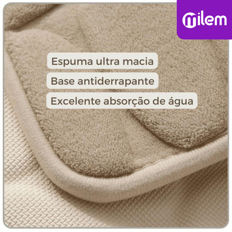 Tapete para Banheiro Antiderrapante Milem™ - FRETE GRÁTIS +5 BRINDES